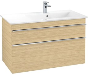 VILLEROY &amp; BOCH Venticello závesná skrinka pod asymetrické umývadlo (pravé), 2 zásuvky, 953 x 502 x 590 mm, Nordic Oak, A92801VJ