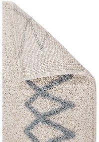 Modrý krémový prateľný ručne tkaný bavlnený koberec 120x160 cm Atlas Natural – Lorena Canals