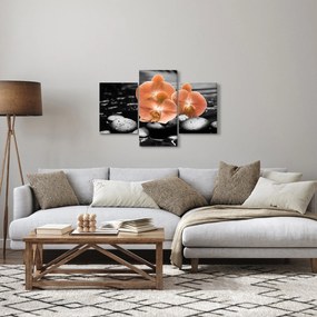 Obraz - Oranžové orchidey (90x60 cm)