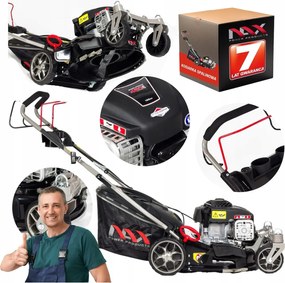 Benzínová Kosačka S Pohonom Nax Motor Briggs 125CC 42 CM 45 L Otočné Kolesá