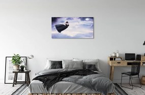 Obraz canvas Víla neba mraky polmesiac 125x50 cm