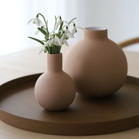 COOEE Design Kovová dekoratívna tácka Circle Coconut 30 cm