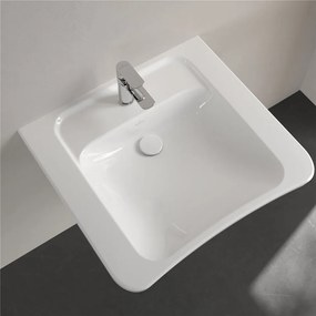 VILLEROY &amp; BOCH ViCare závesné umývadlo s otvorom, bez prepadu, 650 x 550 mm, biela alpská, s povrchom CeramicPlus, 517868R1