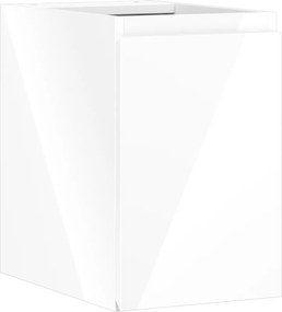 Mexen Orio, kúpeľňová skrinka 30 cm, 1 dvierka, biela lesklá, 91A11-03047-1-BF00