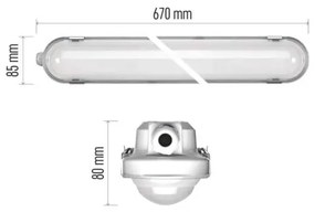 LED Stmievateľné technické svietidlo MISTY LED/10/13/16/18W/230V 4000/6500K IP66