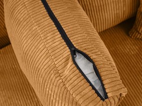 Horčicová rohová pohovka SMART COSARO, obojstranná + 2 vankúšiky ZDARMA