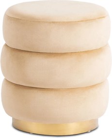 PROXIMA.store - Moderná taburetka Aura FARBA: béžová, Materiál: zamat