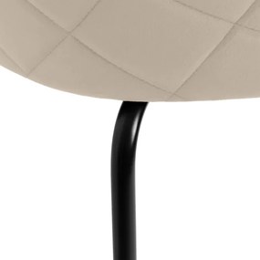 Jedálenská stolička FARGO zamatová, čierna / béžová