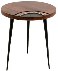 Medina Round príručný stolík hnedý Ø40 cm