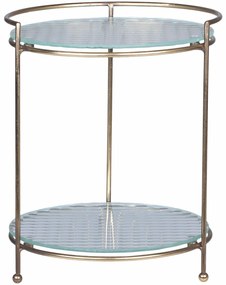 Chic Antique Kovový etažér Glass Shelves