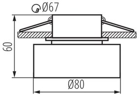 Kanlux 29236 - Podhľadové svietidlo GOVIK GU10/10W čierna