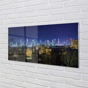 Nástenný panel  Nočná panoráma Varšavy 100x50 cm