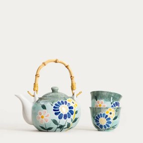 Čajník so šálkami LIMITE 772382 zelený