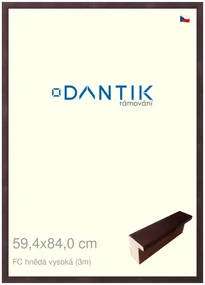 DANTIK rám na obraz 59,4x84 | FC hnědá vysoká (Plexi Čiré)