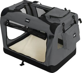 Leopet Prepravný box pre psov L, 70 x 52 x 52 cm, antracit