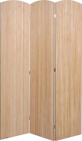 Bambusový paraván HWC-O30, deliaca stena, 3 panely, 170 × 120 cm – hnedá