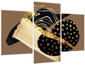 Obraz - Abstrakcia golden brown N⁰1 (90x60 cm)