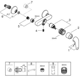 GROHE 24333001 - Sprchová batéria SWIFT DN 15 lesklý chróm