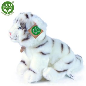 Plyšový tiger biely sediaci 25 cm ECO-FRIENDLY