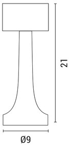 LED Stmievateľná nabíjacia dotyková stolná lampa LED/3W/5V 2000mAh matný chróm