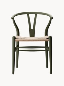 Drevená stolička's ručne tkaným sedadlom CH24 Wishbone Chair