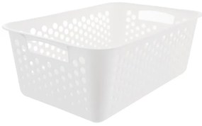 L - Košík na organizáciu drobností, séria ARTUR, 30x20 - biely