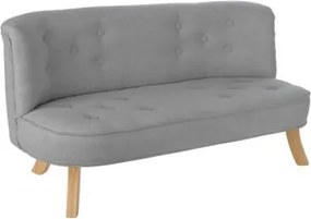 Detská sedačka velvet šedá 17 cm a 25 cm Biela