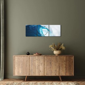 Obraz - Vlna oceánu (s hodinami) (90x30 cm)