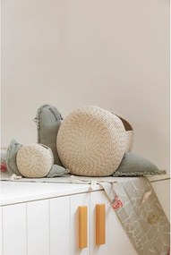 Krémový/šalviovozelený látkový detský kôš na hračky 60x24x30 cm Big Snail – Lorena Canals