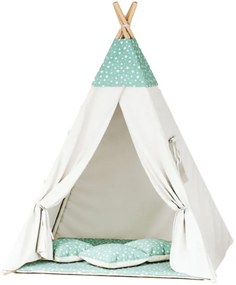 Detský stan Tipi súhvezdie mäta/béžový