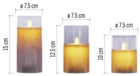 SADA 3x LED sviečok LED/6xAA