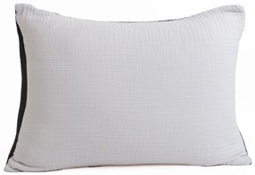 Mušelínová obliečka na vankúš 40 × 60 cm Alexia Duo - sivá/krémová