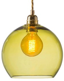 EBB & FLOW Rowan závesná lampa zlatá/olivová Ø 22