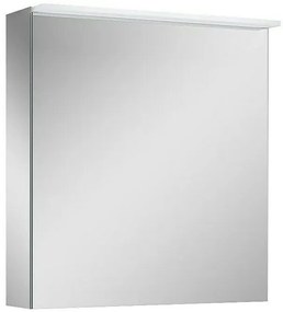Riva Look Zrkadlová skrinka s LED osvetlením, 60 × 64,8 × 13,6 cm, strieborná