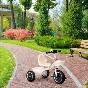 Detský trojkolový bicykel ECOTOYS od 12 mesiacov – EVA kolesá, košík, zvonček