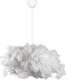 Biele závesné svietidlo s textilným tienidlom Serenity – Opviq lights