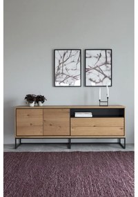 Komoda Dalarna II 198 cm industriálny dub