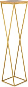 STOJAN NA KVETINÁČ LOFT6 100X24X24 CM ZLATÁ/HNEDÁ