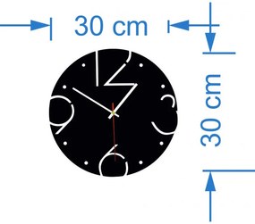 Hodiny na stenu z dreva s vyrezávanými číslami I SENTOP HDFK005