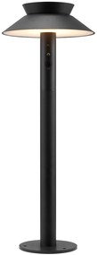 Nordlux Čierny záhradný solárny LED stĺpik Justina s pohybovým čidlom zapichovací 5W 60cm 2418098003