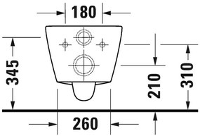 Duravit D-Neo - Závesné WC Duravit Rimless® s HygieneGlaze 540x370 mm, upevnenie Durafix, biela 2577092000