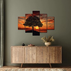 Obraz stromu pri západe slnka (150x105 cm)