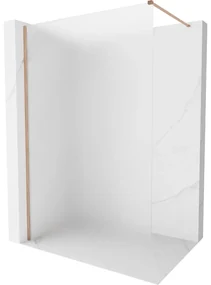 Mexen, Mexen Kioto-X sprchová stena 100 x 200 cm, matná 10 mm, brúsená meď - 800-100-101-65-30-X