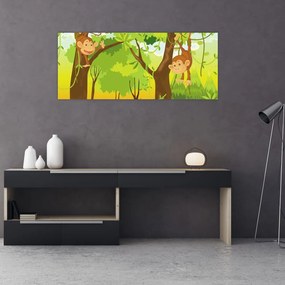 Obraz - Opičiaci (120x50 cm)