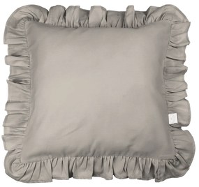 Polštář s volánky tmavě šedá 45cm