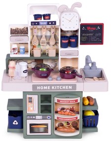 Detská kuchynka so zvukom, parou, LED a 35 doplnkami