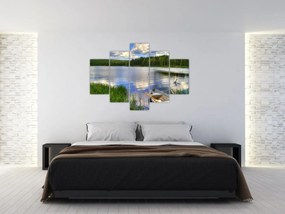 Obraz - Malebná dedina (150x105 cm)