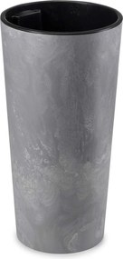 PLASTOVÝ KVETINÁČ URBANIKA SADA 2KS 57X30 CM+46,6X25,5 CM IMITÁCIA BETÓNU SIVÁ