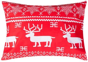 XPOSE® Bavlnená obliečka na vankúš VIANOCE - červená 70x90 cm