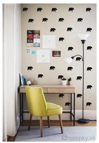 Nálepky na stenu - škandinávsky štýl - Medvede Farba: hnedá 800